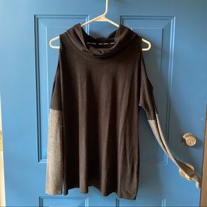 DKNY open shoulder long sleeved top